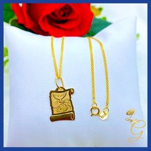 18K Real Gold Necklace 18”